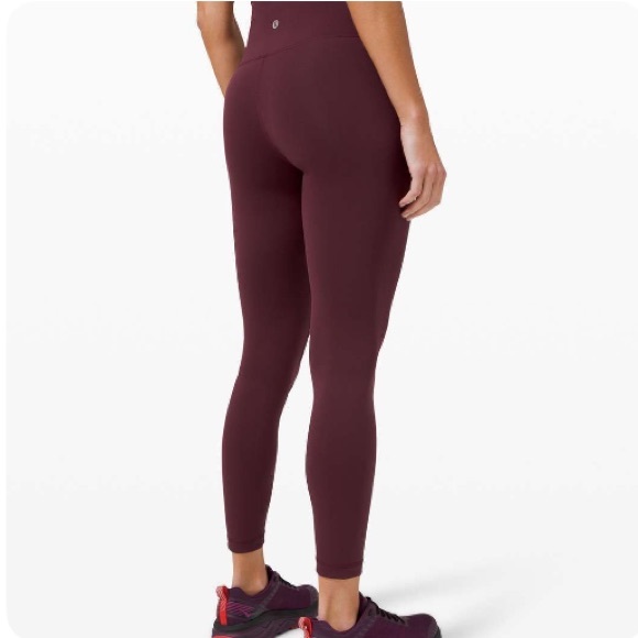 lululemon athletica Pants - lululemon athletica Wunder Train High-Rise Leggings - Burgundy - Preloved